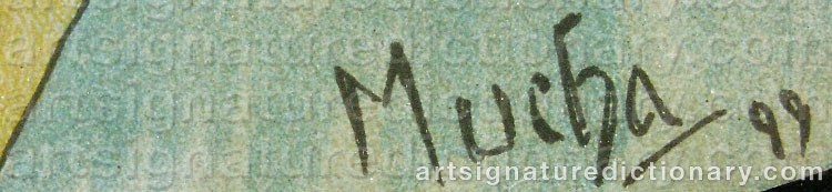 Signature by Alphonse MUCHA