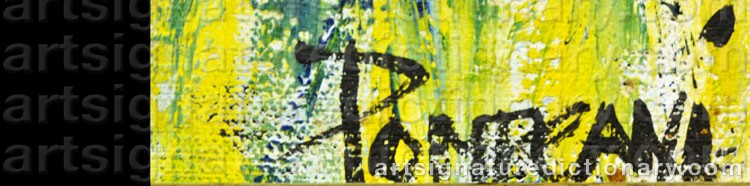 Authentic signature by Frédéric POMPEANI on  artwork