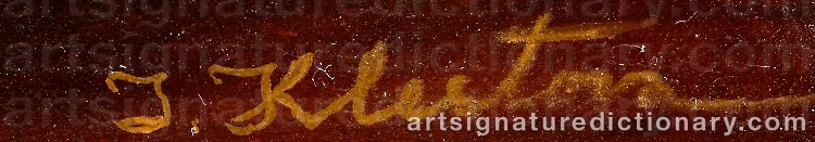 Authentic signature by Irene KLESTOVA on Painting/Watercolour artwork