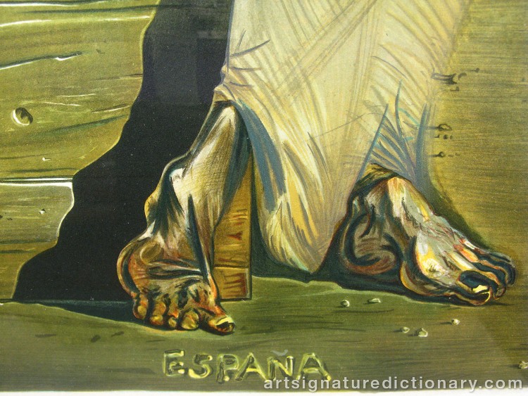Close-up details showing Salvador DALI signature forgery characteristics