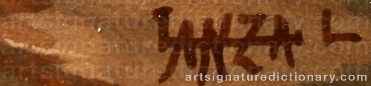 Authentic signature by Luigi LANZA on  artwork