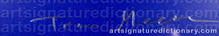 Authentic signature by Tom MOORE on artwork