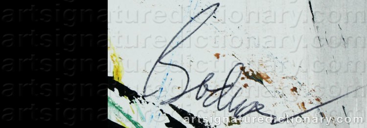 Authentic signature by Daniel BODNER on  artwork