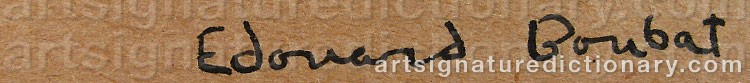 Authentic signature by Édouard BOUBAT on Painting/Watercolour artwork
