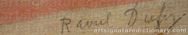 Signature by Raoul DUFY