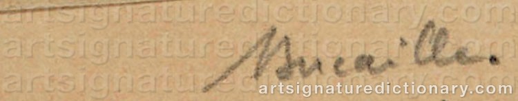 Authentic signature by Max BUCAILLE on  artwork