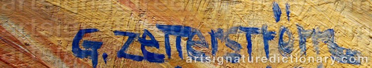 Signature by Gunnar ZETTERSTRÖM