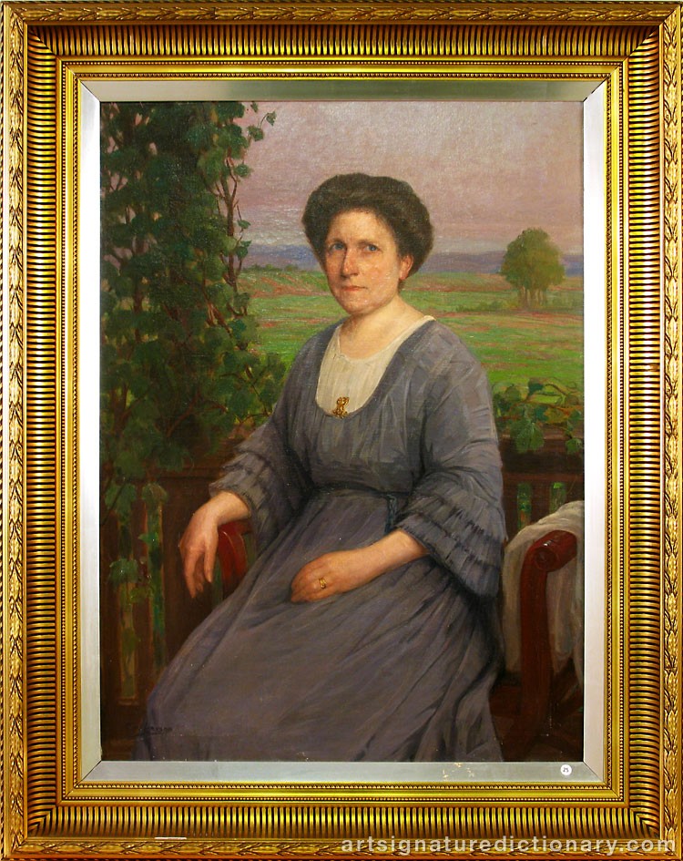 Close-up details showing Carl LARSSON signature forgery characteristics