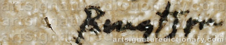 Authentic signature by Hertha BENGTSSON on artwork