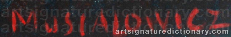 Authentic signature by Henryk MUSIALOWICZ on  artwork