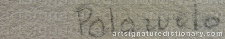 Authentic signature by Pablo PALAZUELO on  artwork