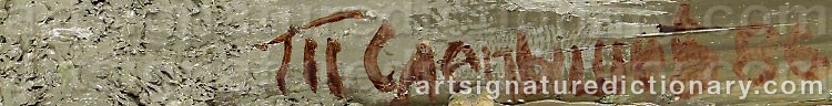 Authentic signature by Anatoly SLEPYSHEV on artwork
