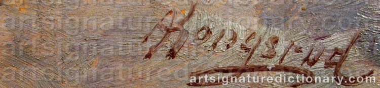 Authentic signature by Anders KONGSRUD on  artwork