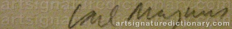 Signature by Carl MAGNUS