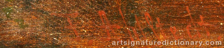 Authentic signature by Fredrik AHLSTEDT on Painting/Watercolour artwork