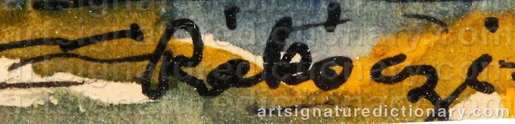 Authentic signature by Basil Ivan RAKOCZI on  artwork