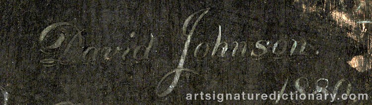 Authentic signature by David JOHNSON on Painting/Watercolour artwork