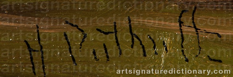 Authentic signature by Hanson Duvall PUTHUFF on Painting/Watercolour artwork