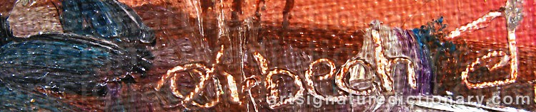 Authentic signature by Svend Ørbech ‘Ørbech J.’ JACOBSEN on artwork