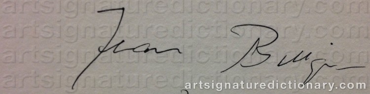 Authentic signature by Jean BILLGREN on  artwork