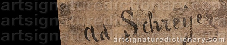 Signature by Adolf SCHREYER