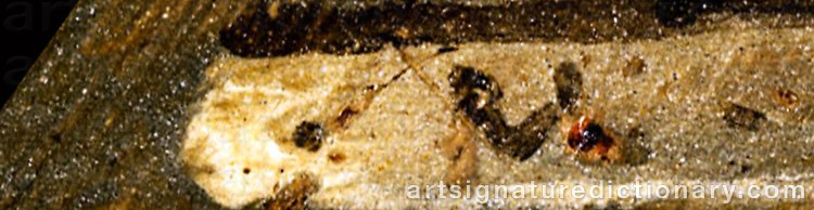 Authentic signature by Pieter The Elder MULIER on  artwork