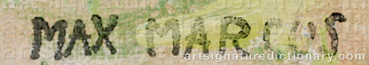 Signature by Max MARCUS