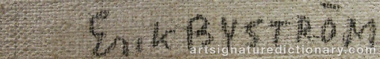 Signature by Erik BYSTRÖM