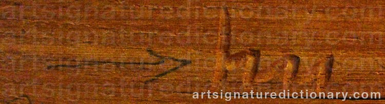 Authentic signature by Johnny MATTSSON on  artwork