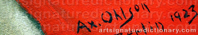 Signature by Axel OLSON