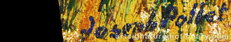 Authentic signature by Joseph POLLET on  artwork
