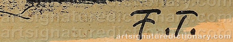 Authentic signature by Feliks TOPOLSKI on artwork