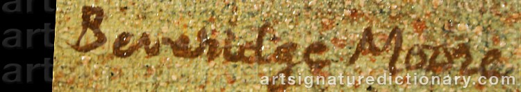 Authentic signature by Beveridge MOORE on  artwork