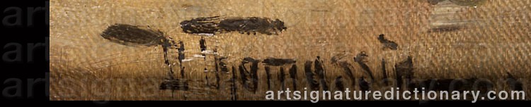 Authentic signature by Désiré THOMASSIN on artwork