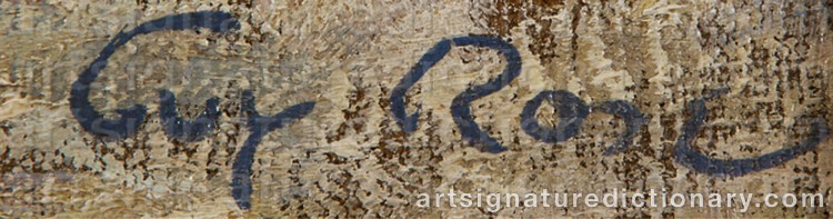 Authentic signature by Guy ROSE on Painting/Watercolour artwork