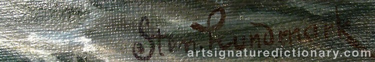 Authentic signature by Sten LUNDMARK on Painting/Watercolour artwork
