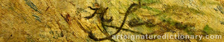 Authentic signature by Hermann SEEGER on  artwork