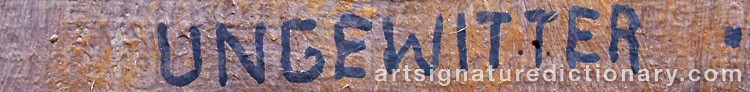 Authentic signature by Hugo UNGEWITTER on Painting/Watercolour artwork
