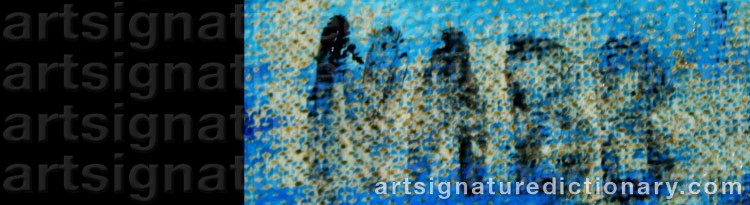 Authentic signature by Paul NABB on artwork