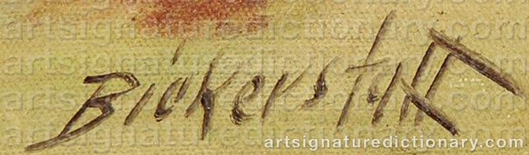 Authentic signature by George Sanders BICKERSTAFF on Painting/Watercolour artwork