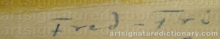 Authentic signature by Fredrik FRISENDAHL on artwork