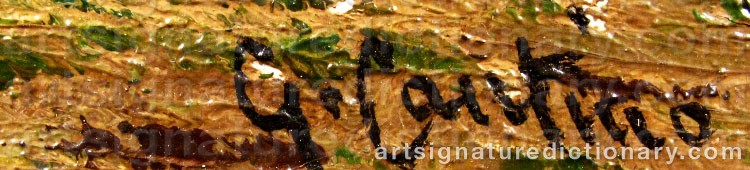 Authentic signature by G. CANTINO on  artwork