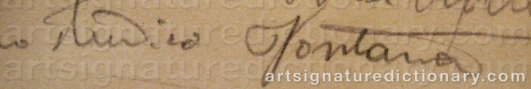 Authentic signature by Carlo FONTANA on artwork