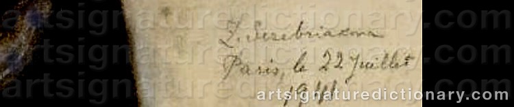 Signature by Zinaida Evgenievna SEREBRIAKOVA