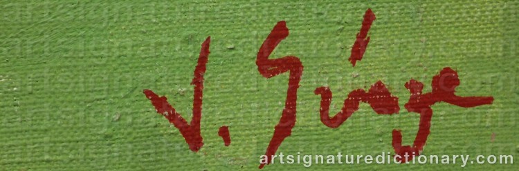 Authentic signature by Vasile GRIGORE on Painting/Watercolour artwork