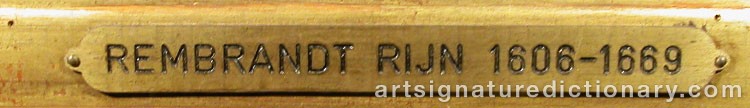 Forged signature of Rembrandt Harmenszoon Van RIJN