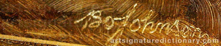 Authentic signature by Bo JOHNSON on  artwork