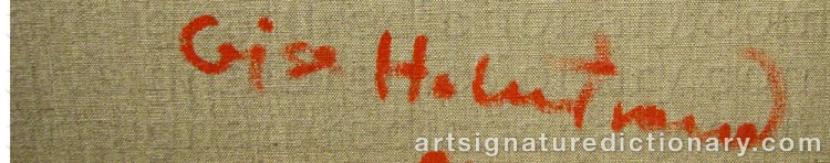 Authentic signature by Cajsa HOLMSTRAND on Painting/Watercolour artwork