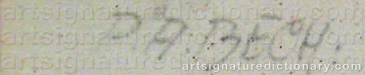 Authentic signature by Poul Anker BECH on  artwork