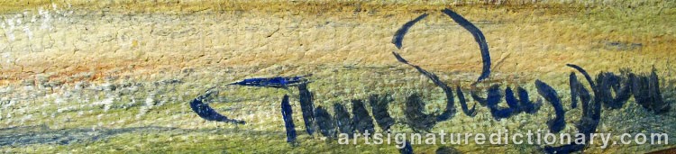 Authentic signature by Thure SVENSSON on  artwork